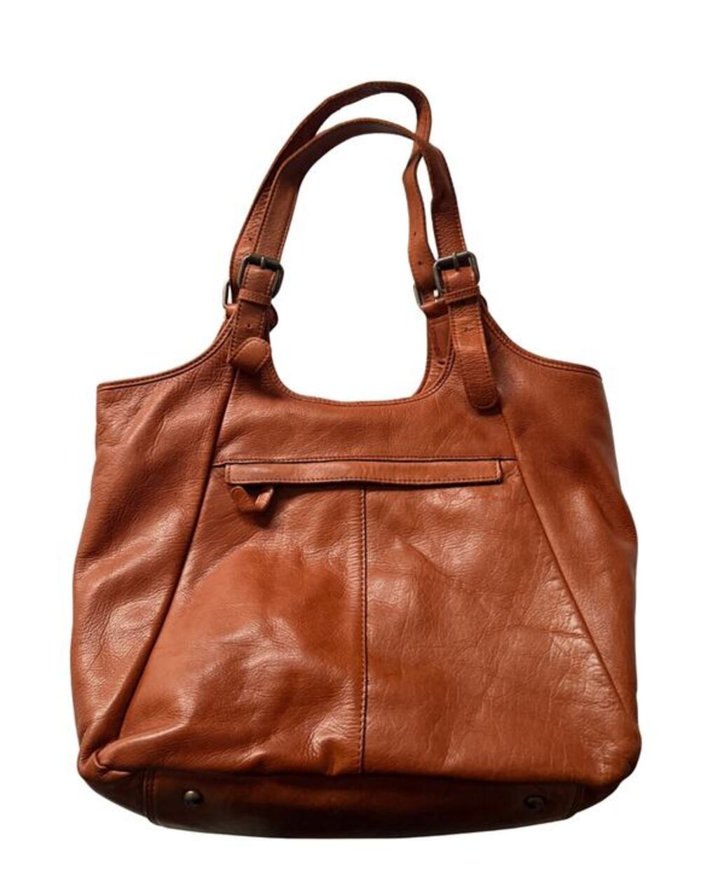 Vilenca Holland Cognac Leather Tote Bag Adjustable Straps Like New